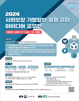 [한국사회보장정보원] 2024 사회보장 가명정보 활용·결합 아이디어 공모전.jpg